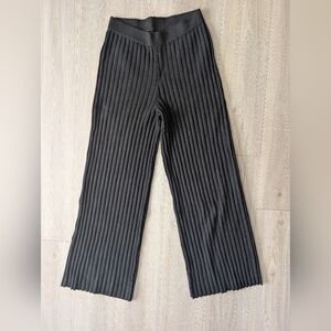 Dressed In Lala Ribbed Glitter Wide Leg Pants